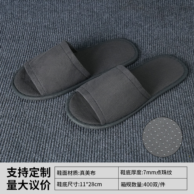 Zapatillas desechables especiales para hoteles y hoteles, lino grueso antideslizante, viajes en el hogar para invitados con zapatillas de salón de belleza