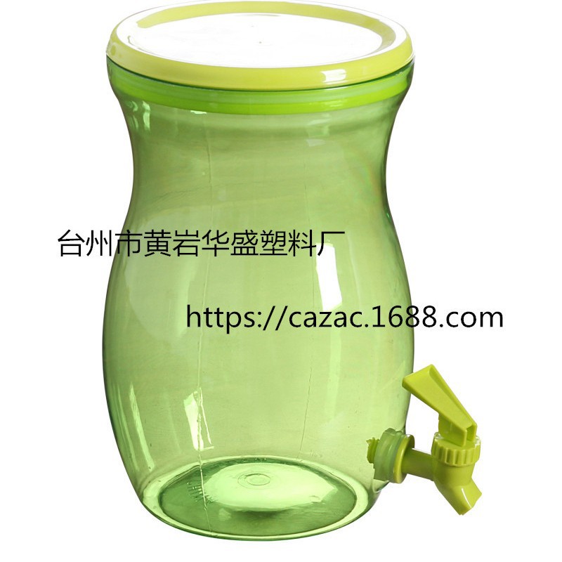 供应亚克力冷水壶桶 塑料果汁壶 饮料瓶 8000ml大容量包装容器