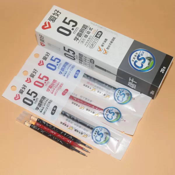 Hobby GR1212 press refill Master brush questions CS tip refill exam quick-drying error correction black crystal blue red core