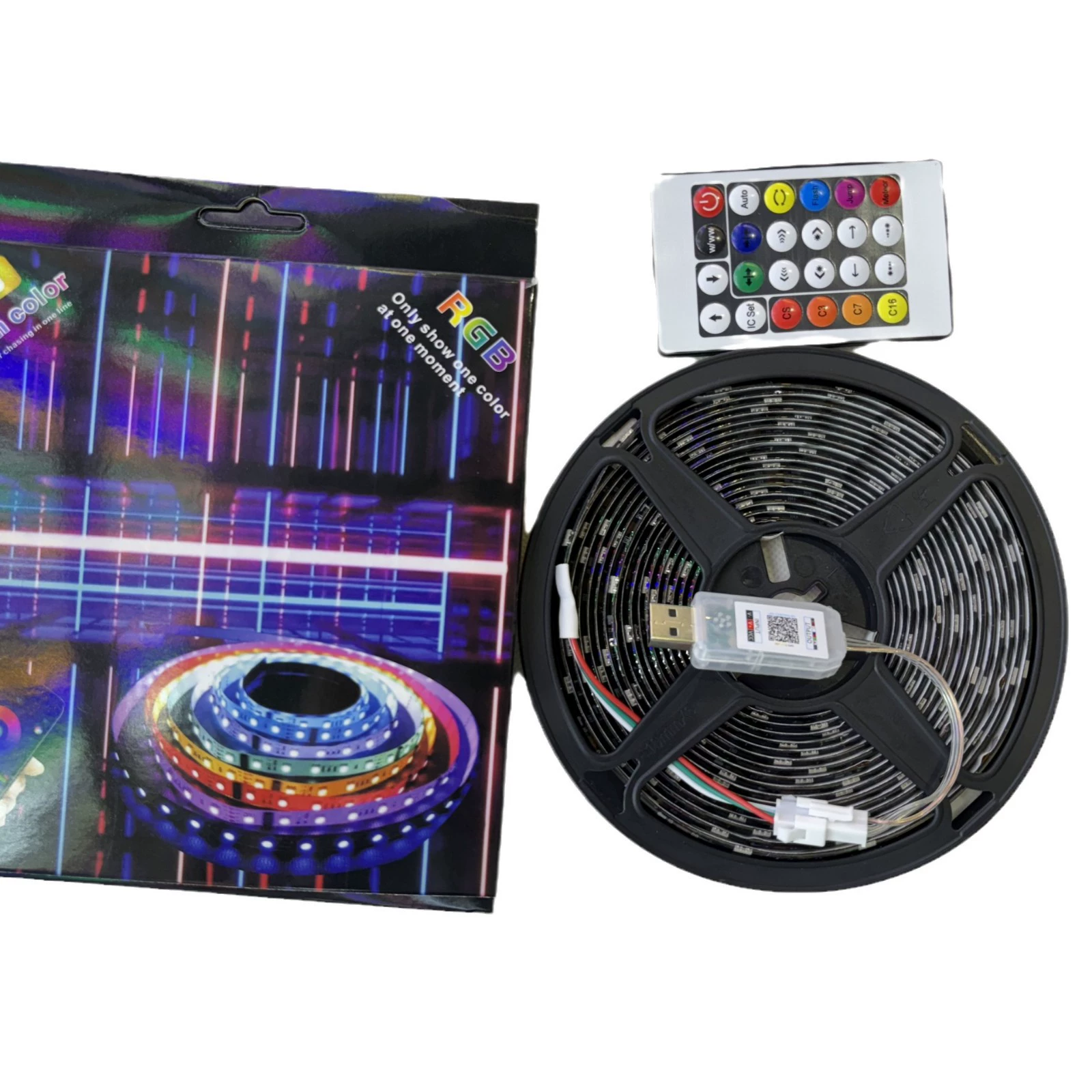 Светодиодная лента 5V RGB, самоклеящаяся световая панель, управление пультом и приложением, опция 5 м