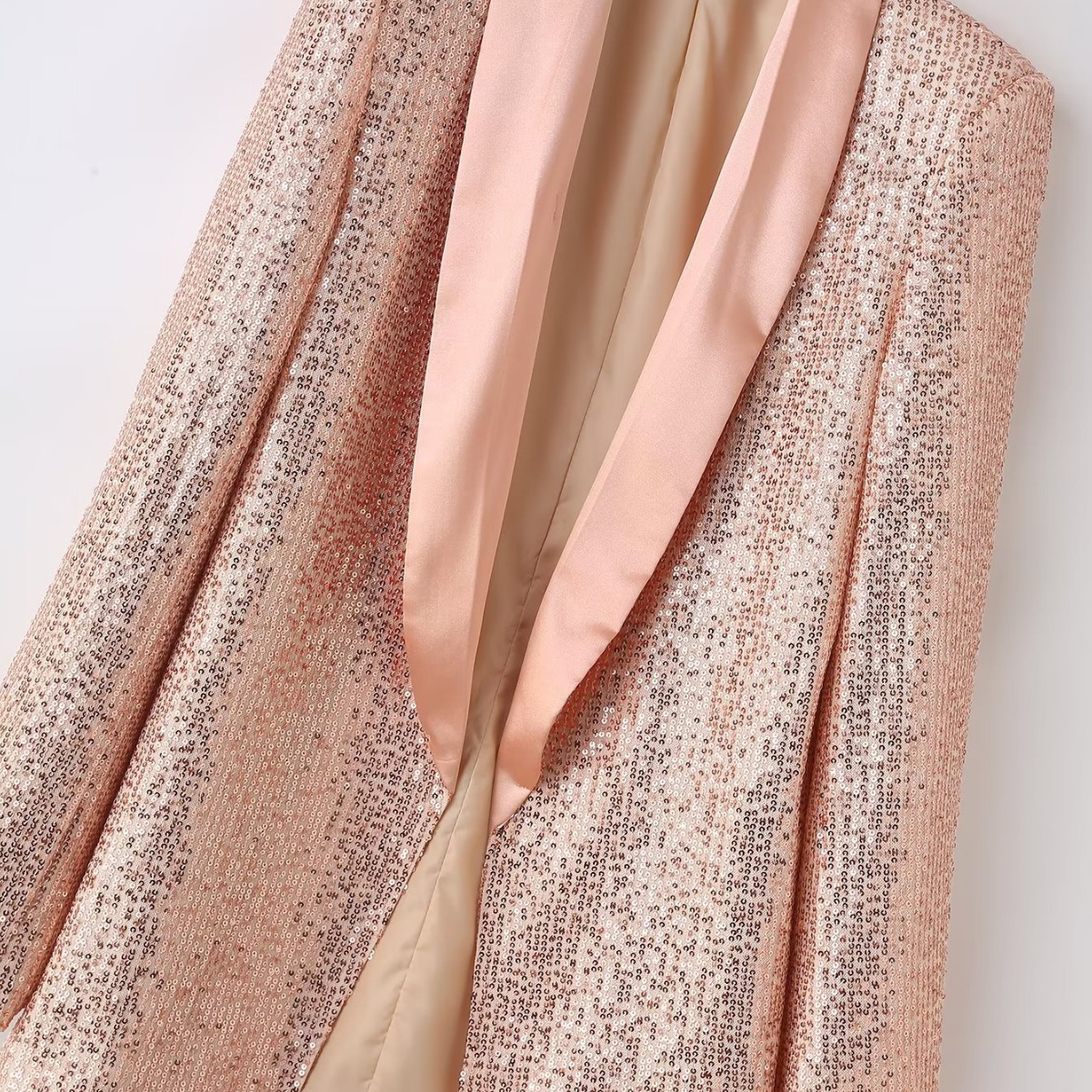 Abbigliamento donna 2024 Y2K autunno e inverno nuova giacca da abito ampia alla moda con paillettes_voghion.com