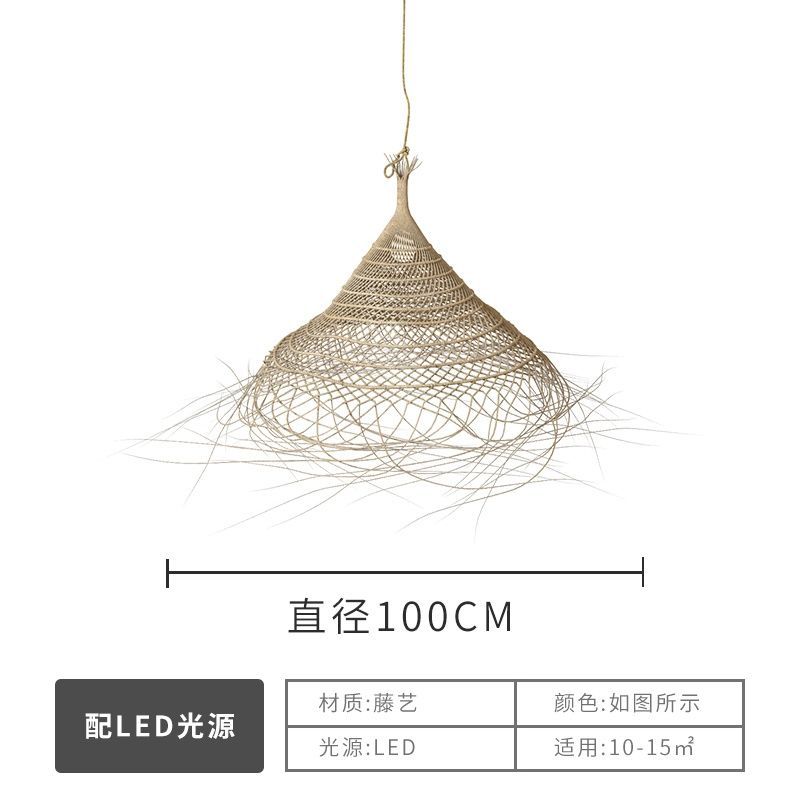 Lámpara de viento silenciosa china retro sala de estar comedor sala de té lámpara Zen dormitorio dormitorio estudio cama de estilo japonés lámpara de caña