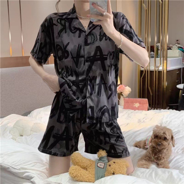 Celebridad en línea ins estilo Corea del Sur pijamas de dibujos animados verano de las mujeres Mickey pantalones cortos de manga corta de alto grado lindo traje homewear