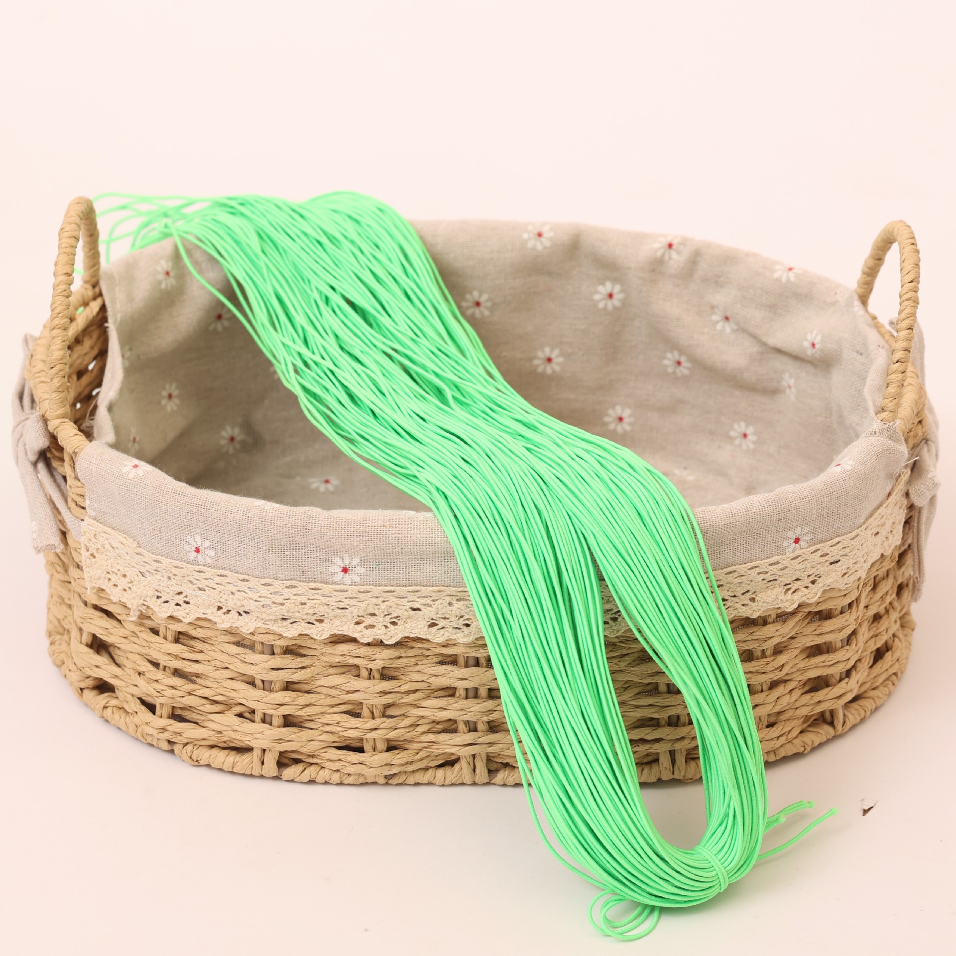 Cintas elásticas redondas al por mayor de 0.6-19mm cuerdas elásticas de color ropa como tendones de látex núcleo de cuerda elástica de alta elasticidad perlas