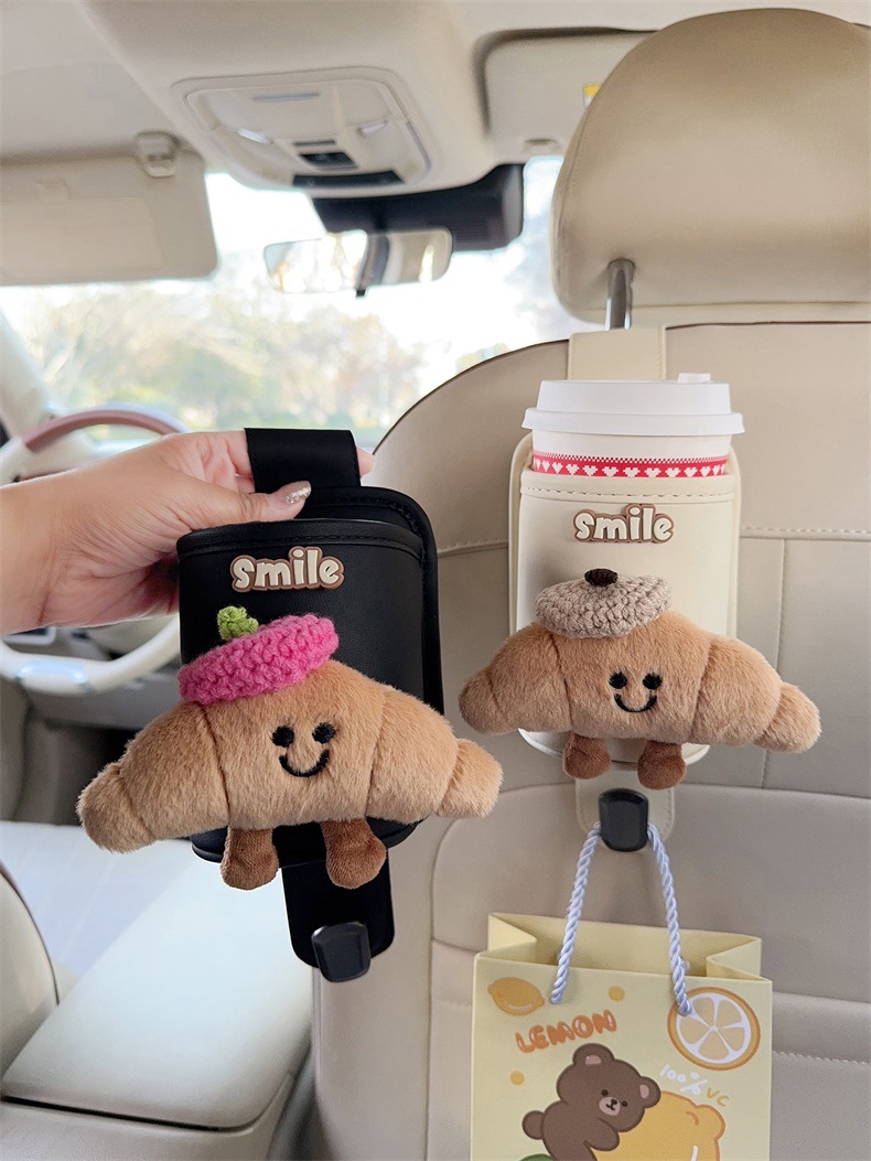 Car seat back storage rack, multifunctional car interior organizer, hook bag, front and rear seat cup holder for women