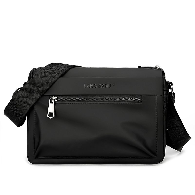 New Autumn and Winter Men's Business Travel Simple Shoulder Bag Outdoor Large-Capacity Leather Film Unisex Commuter Crossbody Bag