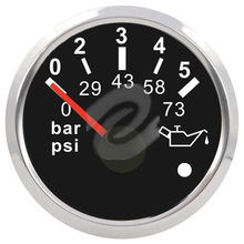 双刻度油压表步进电机52mm指针式0-5bar柴油机船用工程机械仪表