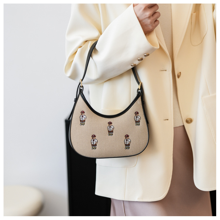 Shoulder Bag For Women Canvas Crossbody Bag Temperament Style_voghion.com