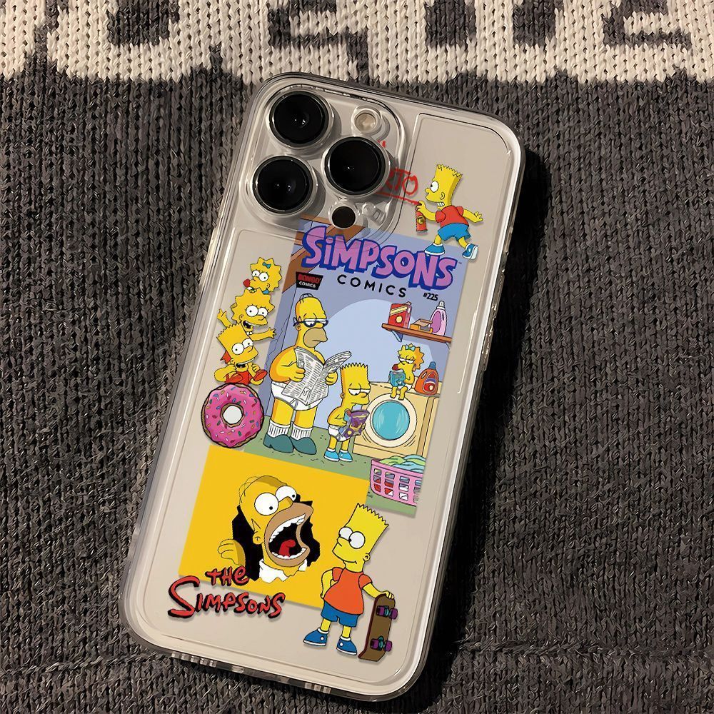 涂鸦辛普森适用苹果17PROMAX手机壳华为荣耀透明壳小米红米硅胶软