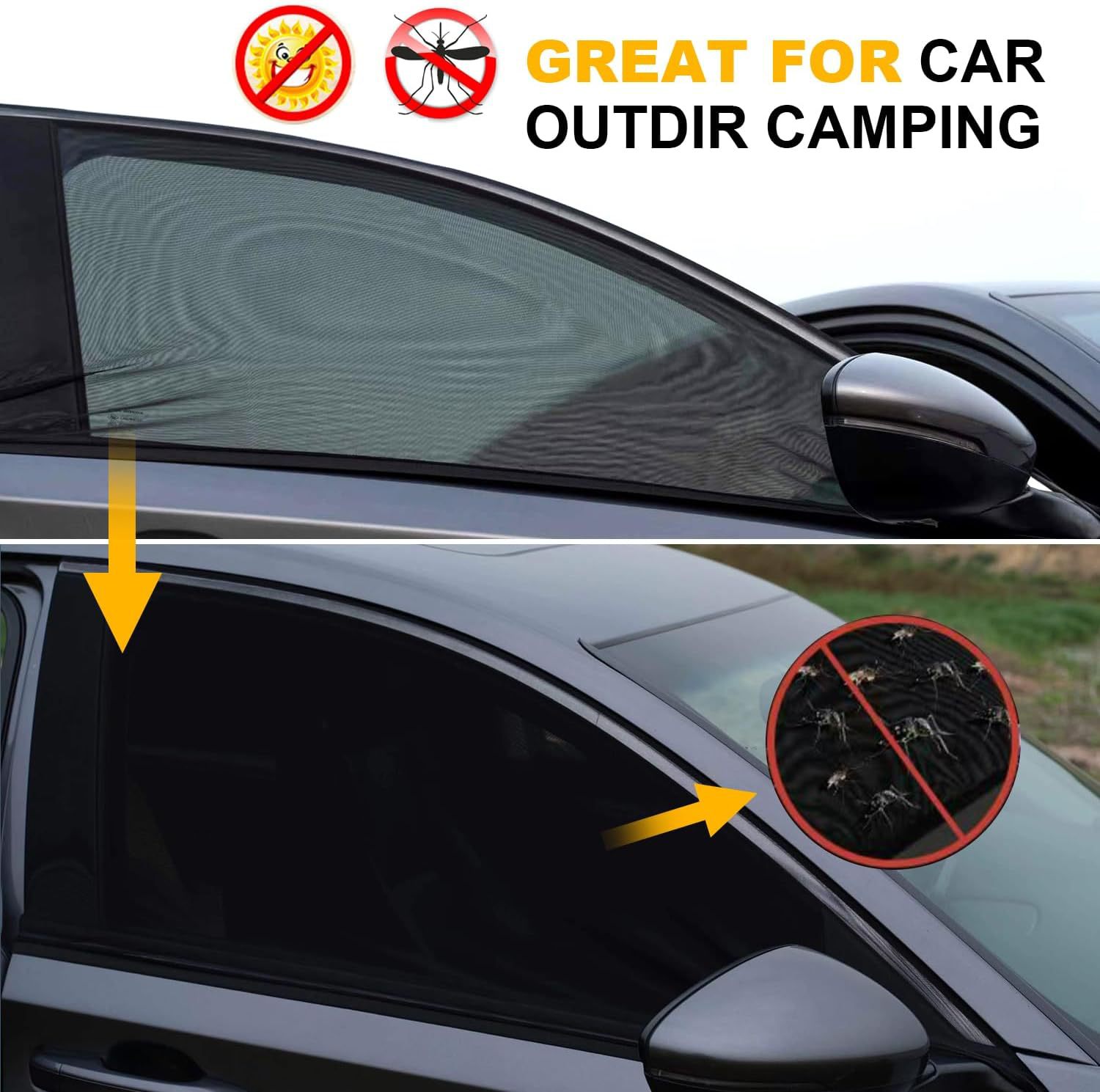 Universal Retractable Camping Car Front Side Curtain Super Elastic Mesh Window Sunshade Curtain Cover Car Sunshade