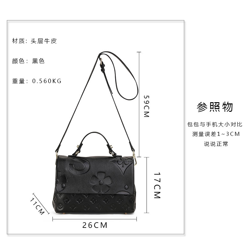 Top Grain Cowhide Leather Bag 2025 New Fashion Versatile Summer Handbag For Women Genuine Leather Shoulder Crossbody Bag - Thumbnail 4