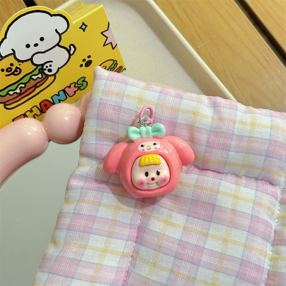 Lindo gran tridimensional multi-hermana Sanrio llavero ins dulce chica mochila colgante novias adornos de regalo