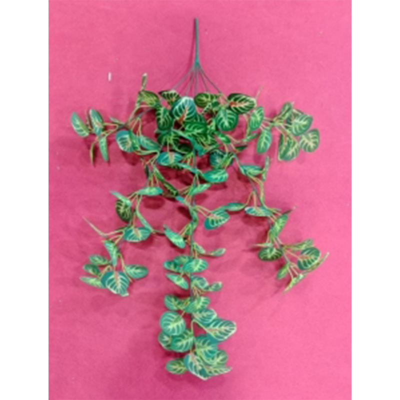 5 horquilla colgante de pegamento colgante de pared de plantas de simulación 7 horquilla pequeño haz de papas verdes hojas de papas decoración de pared interior colgante verde falsa