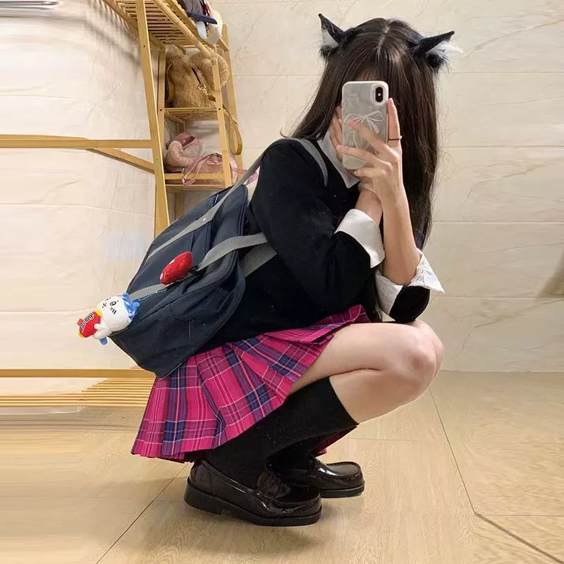 [Фиолетовая Сакура] Август Letter JK, оригинальная аутентичная юбка, студенческая форма, плиссированная юбка, сексуальная юбка, школьные принадлежности, короткая юбка