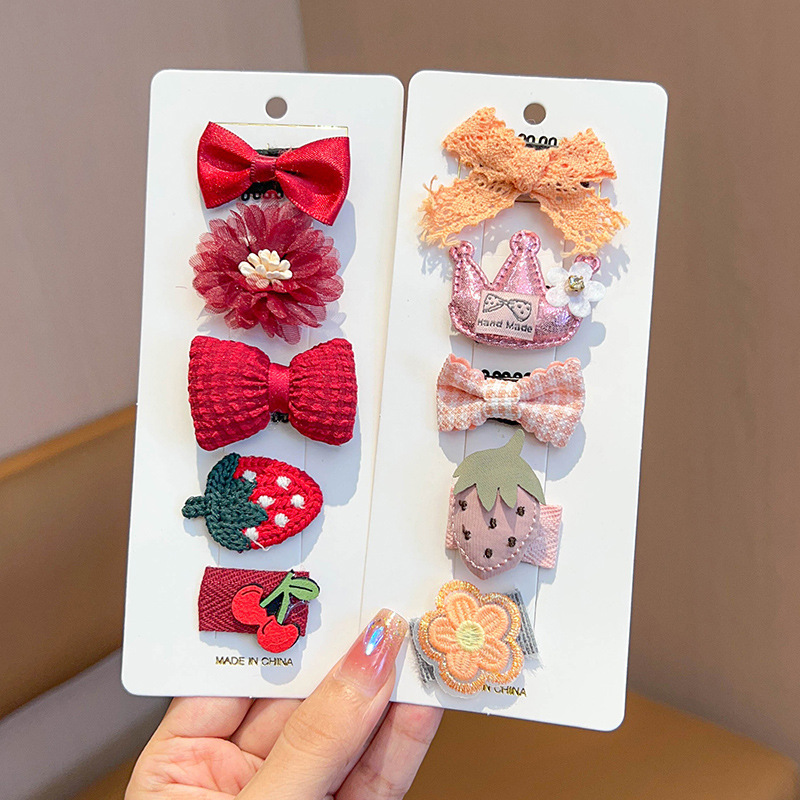 핑크딸기 [10종세트] [헤어클립]