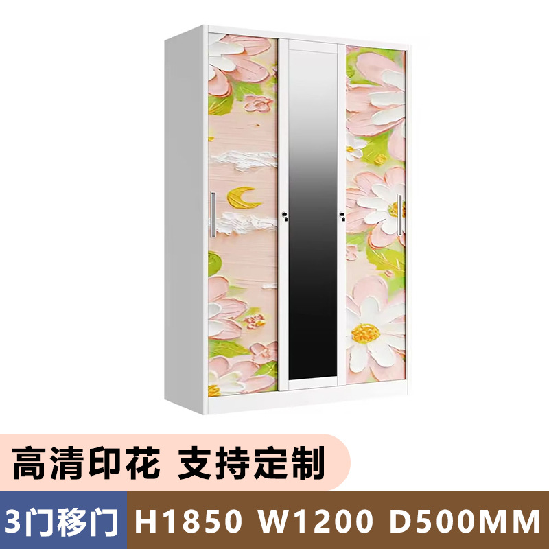 Amazon Hot Sale Printing Cabinet de acero casero armario desmontaje armario de balcón armario de almacenamiento vestuario image 9