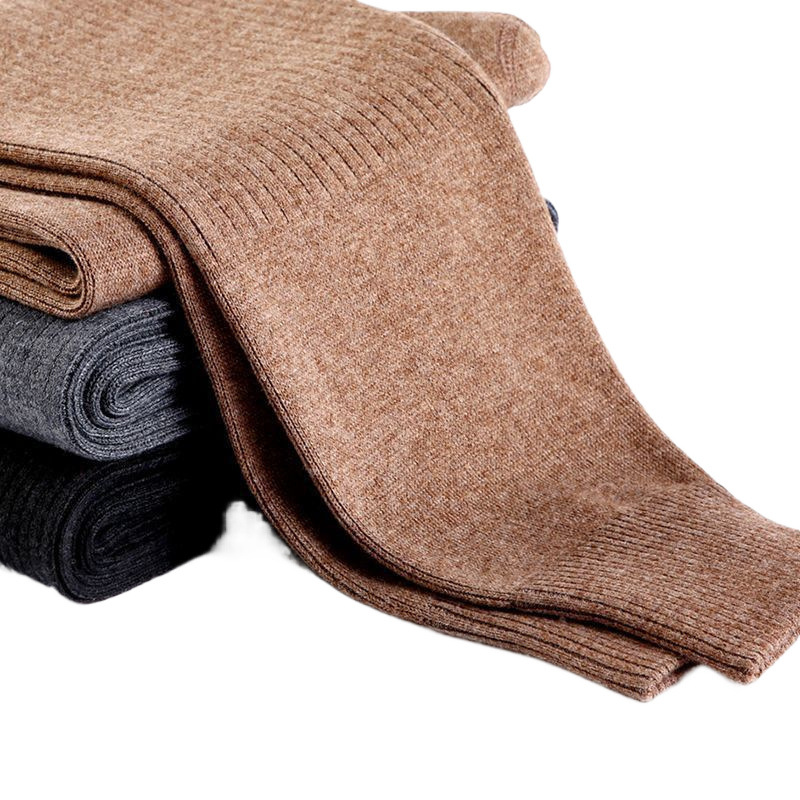 ORDO CITY 가을 겨울 중년 및 노인 모직 바지 따뜻한 바지 남성과 여성을위한 두꺼운 느슨한 하이 웨이스트 이너 레깅스