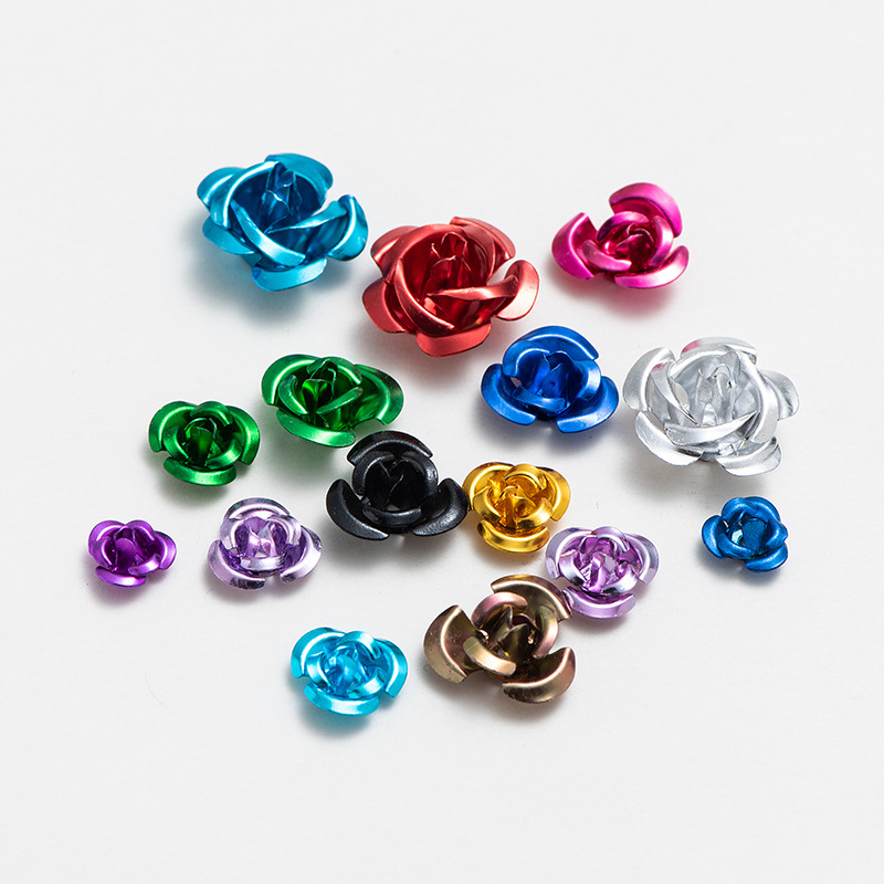 Accessories three-dimensional rose color flower color aluminum…