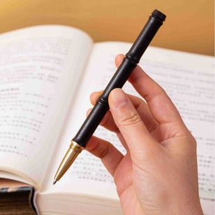 Retro Sandalwood Bamboo Classy Signature Pen Brass Metal Wooden Bookmark Classical Chinese Style Business Gifts Wholesale