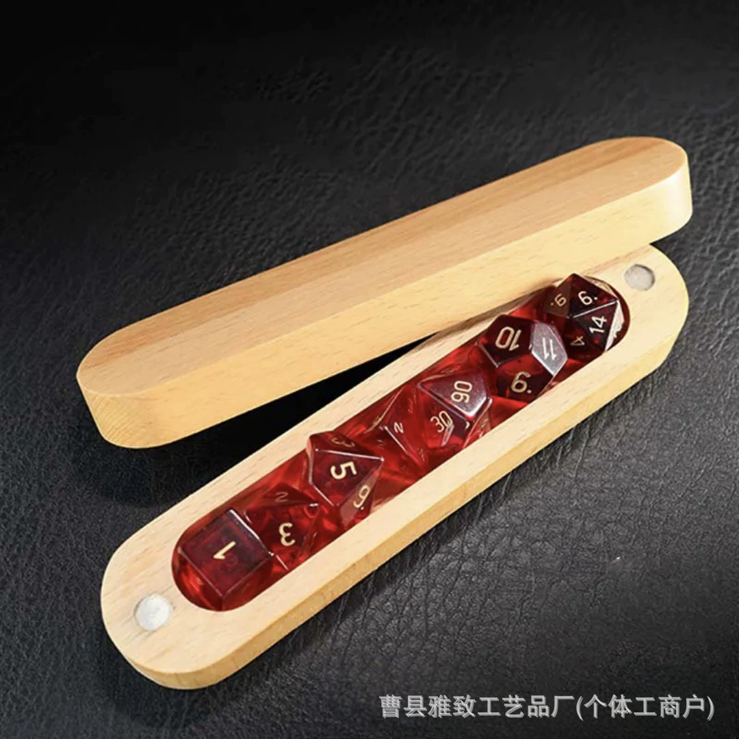 Кросс-граничный ящик для хранения кубиков из цельного дерева, настольная игра для вечеринок, развлечения, одиночная коробка для кубиков, магнитный ящик для хранения кубиков