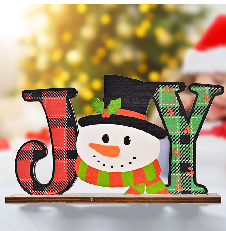 Christmas Wooden Letter Desktop Ornaments Wholesale Nihaojewelry display picture 7