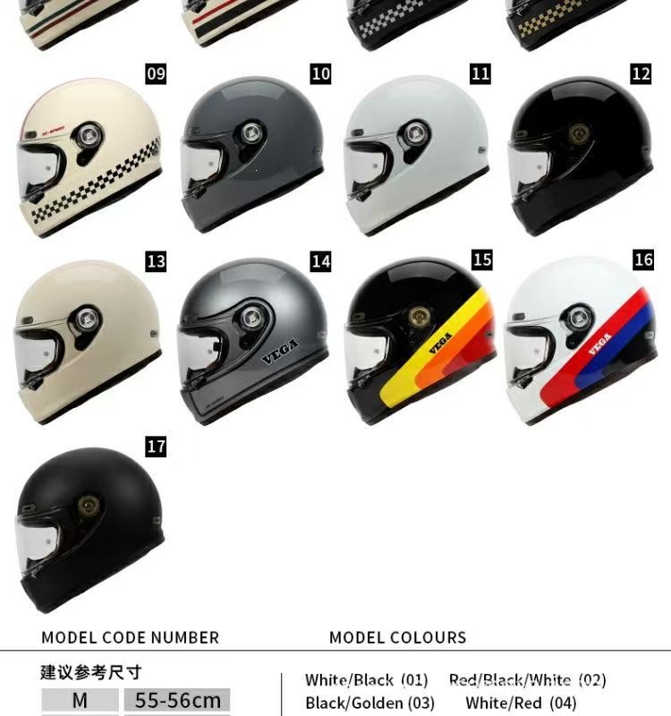 American Vega Motorcycle Retro Helmet, Full-Face Helmet for Men and Women, Motorcycle Cruising Helmet, Four-Season Bluetooth, National Trend 3C, Glossy Black