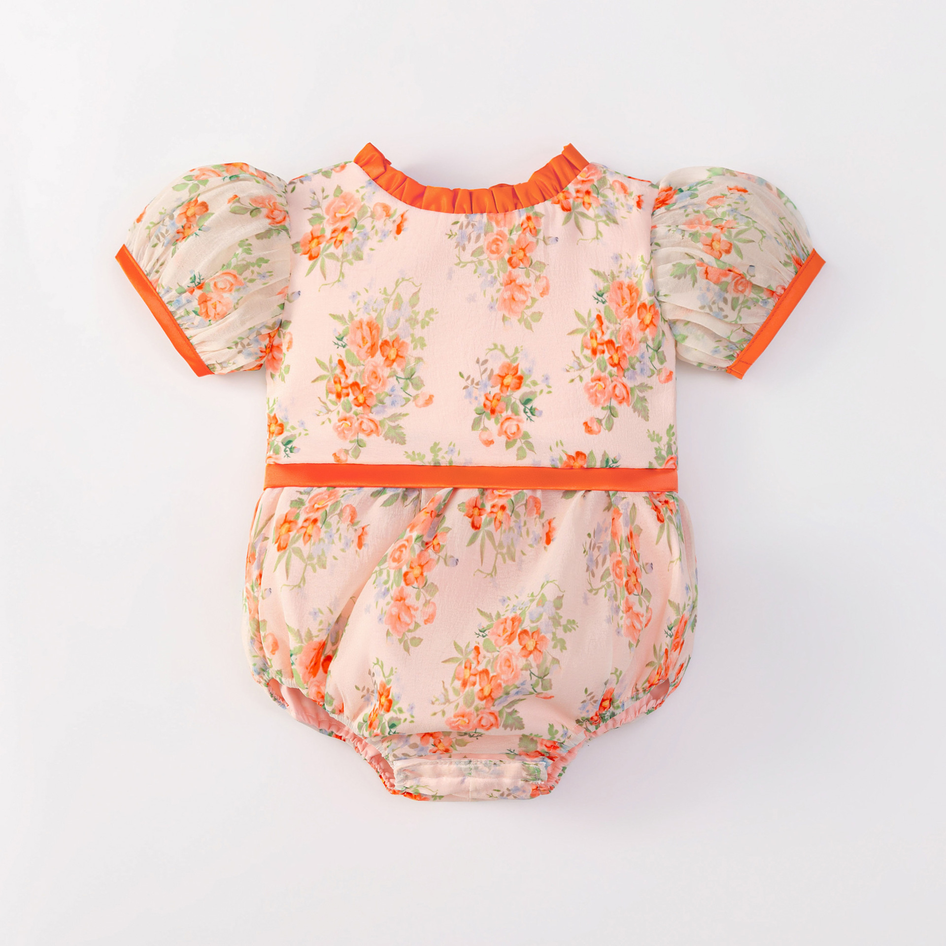 Europa y América de moda para bebés, jaqueta de burbuja impresa, muñecos de descarga de bolsas de triángulo, ropa de trepa para bebés recién nacidos