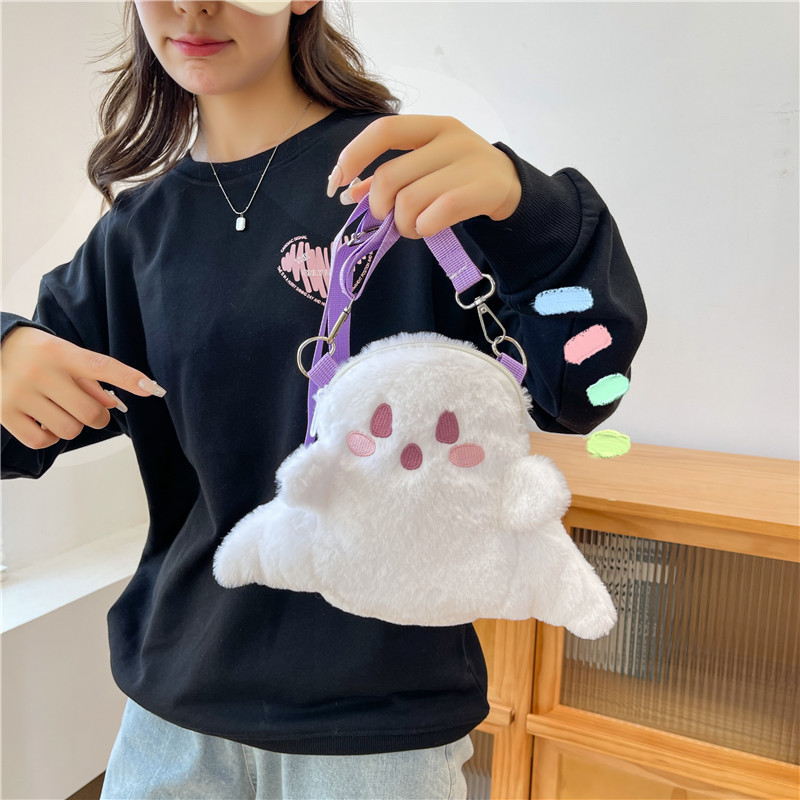 幽霊の子供の柔らかい萌えの幽霊のぬいぐるみは日本のファッションのアイデアの幽霊のリュックサックの子供の洋気の斜めのショルダーバッグを包みます。|undefined