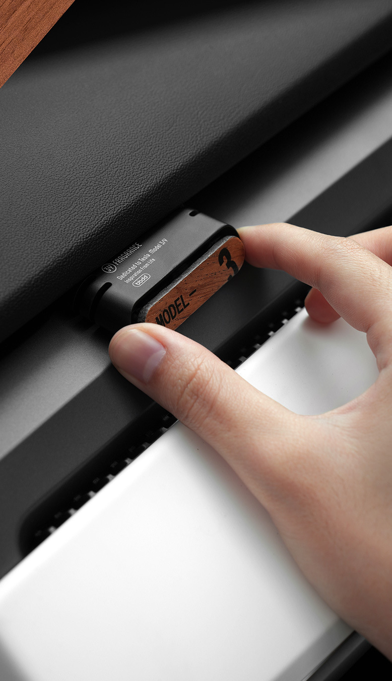 New Product Wood Is Suitable for New Energy Model3/Y Car Aromatherapy Car Perfume Invisible Air Outlet Fragrance