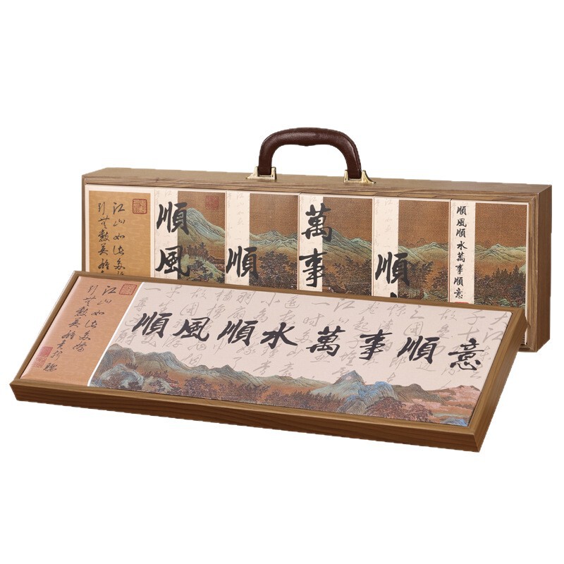 现货皮革手提木质中秋月饼礼盒高档企业送客户原木色中秋礼盒批发|undefined