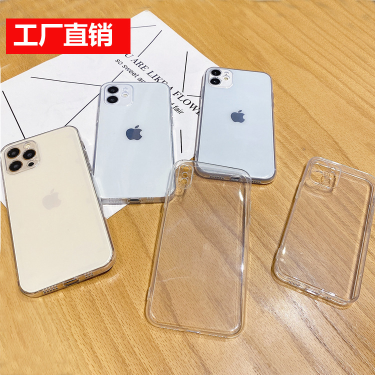 Transparent Phone Case for Apple ipx i12/i13/ i11pro max Soft Silicone Protective Case Mobile Phone Case