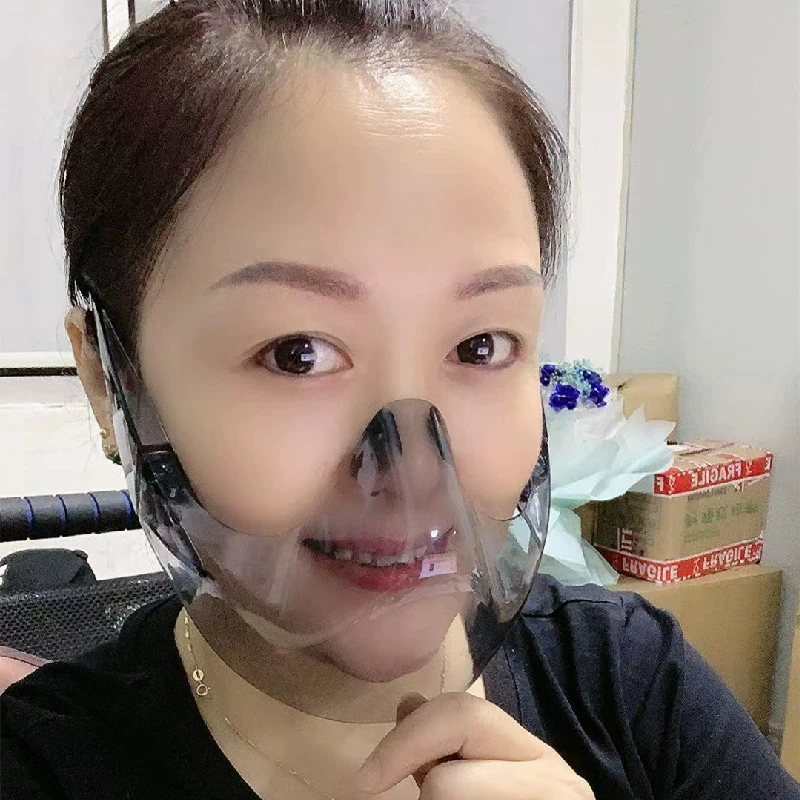 Прочный защитный лицевой щиток-маска из прозрачного поликарбоната, защита от брызг и пыли