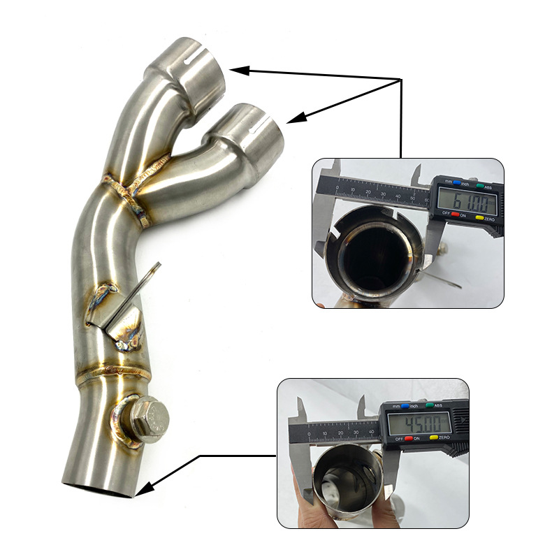 Applicable to Yamaha YZF-R6 06-20 motorcycle modification to back pressure drum to three-way catalytic middle exhaust