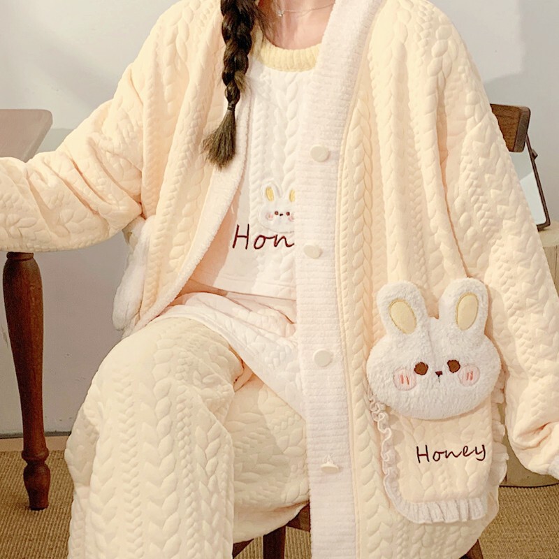 月子服春秋空気綿三点セット妊娠中産婦授乳入院服妊婦パジャマ産後授乳服|undefined
