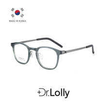 DR.LOLLY新款韩国超轻纯钛眼镜框青少年方框镜框丹阳眼镜配镜批发