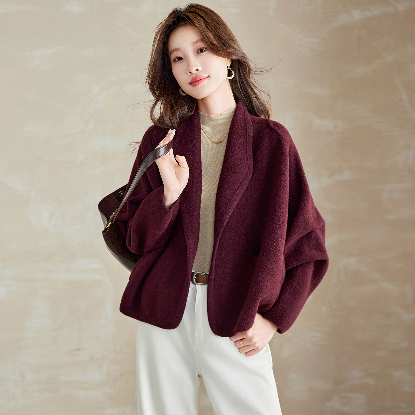 High-End Small Suit Woolen Jacket for Women Autumn and Winter 2025 New Korean Style Short Outer Cardigan Top