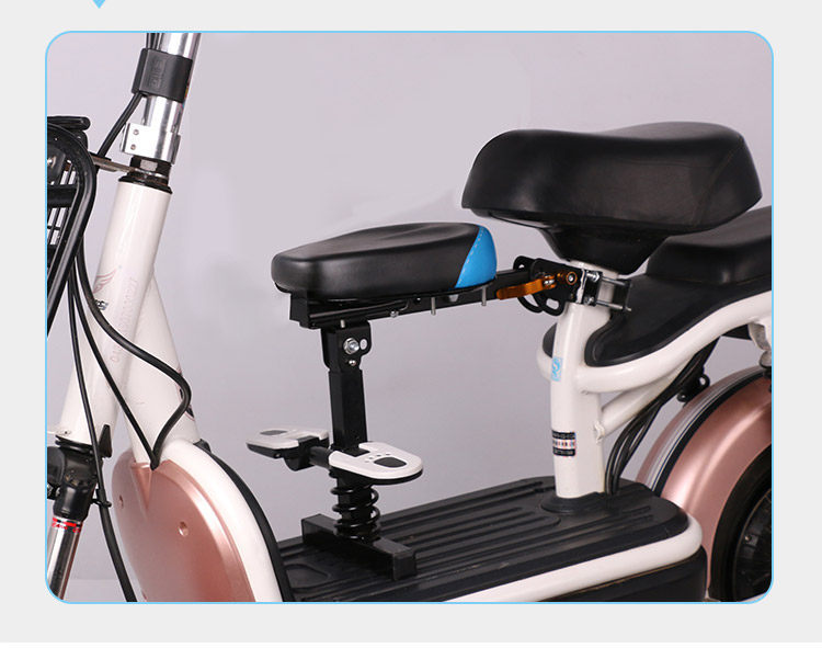 Electric Scooter Battery Bike Child Safety Seat Front-Mounted Foldable Quick-Release Child Seat with Full Surround Cushion