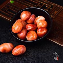 天然红玛瑙原石摆件缠丝玛瑙把玩手把件鱼缸花盆造景装饰矿石标本