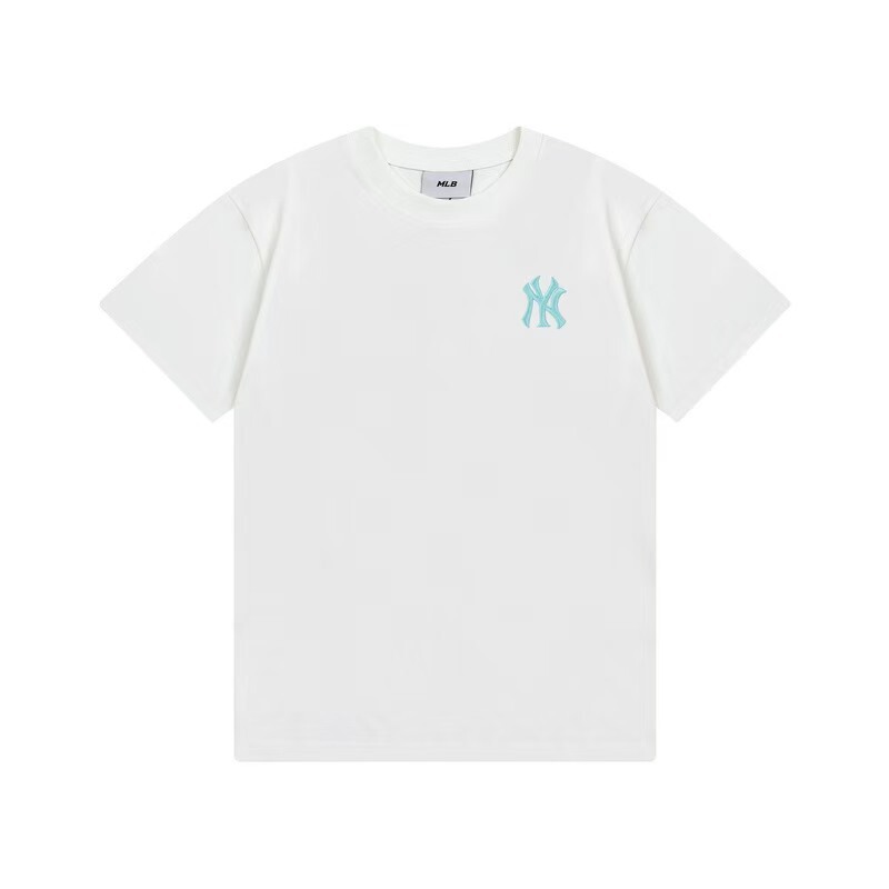 クロスボーダーMLB新ロゴ刺繍ファッション半袖フルプリントルーズTシャツ男性と女性用、ドロップシッピング|undefined
