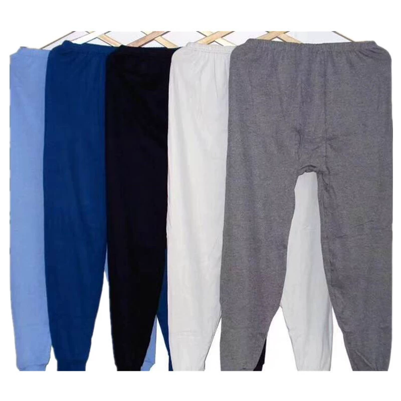 Мужские осенние брюки Хлопок леггинсы Зимние теплые брюки Мужские свободные эластичные брюки среднего и пожилого возраста толстые