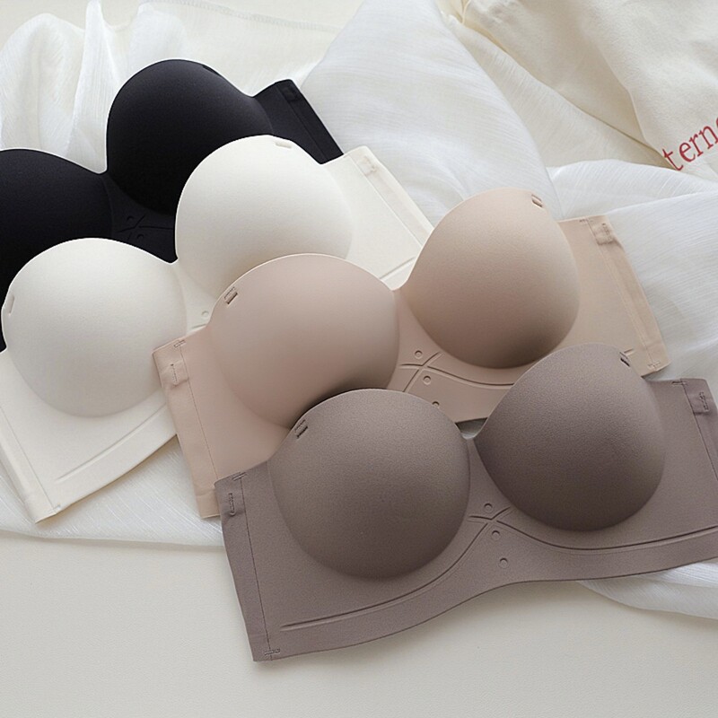 New Summer Sexy Half-Cup Seamless Detachable Strapless Bra for Women, Push-Up Bra for Small Breasts to Make Them Look Bigger, Without Steel Rings New Summer Sexy Half-Cup Seamless Detachable Strapless Bra for Women, Push-Up Bra for Small Breasts to Make Them Look Bigger, Without Steel Rings