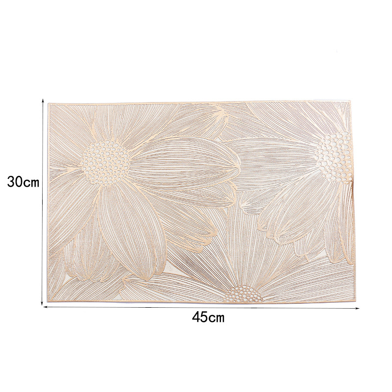 Estilo de flor de lujo ligero, mantel rectangular de PVC, antideslizante, antiescaldado, impermeable, decoración de mesa, suministro especial transfronterizo