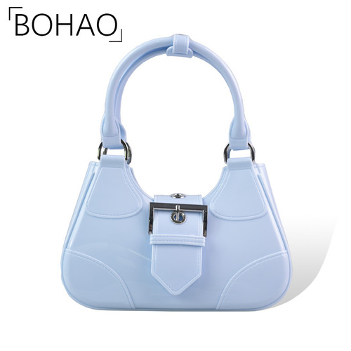 Bohao jelly bag  new cross-border foreign trade crossbody bag women's armpit women's shoulder bag small square bag 23011