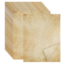 亚马逊复古素材纸打印纸60张空白A4双面信笺书写DIY手帐装饰信纸