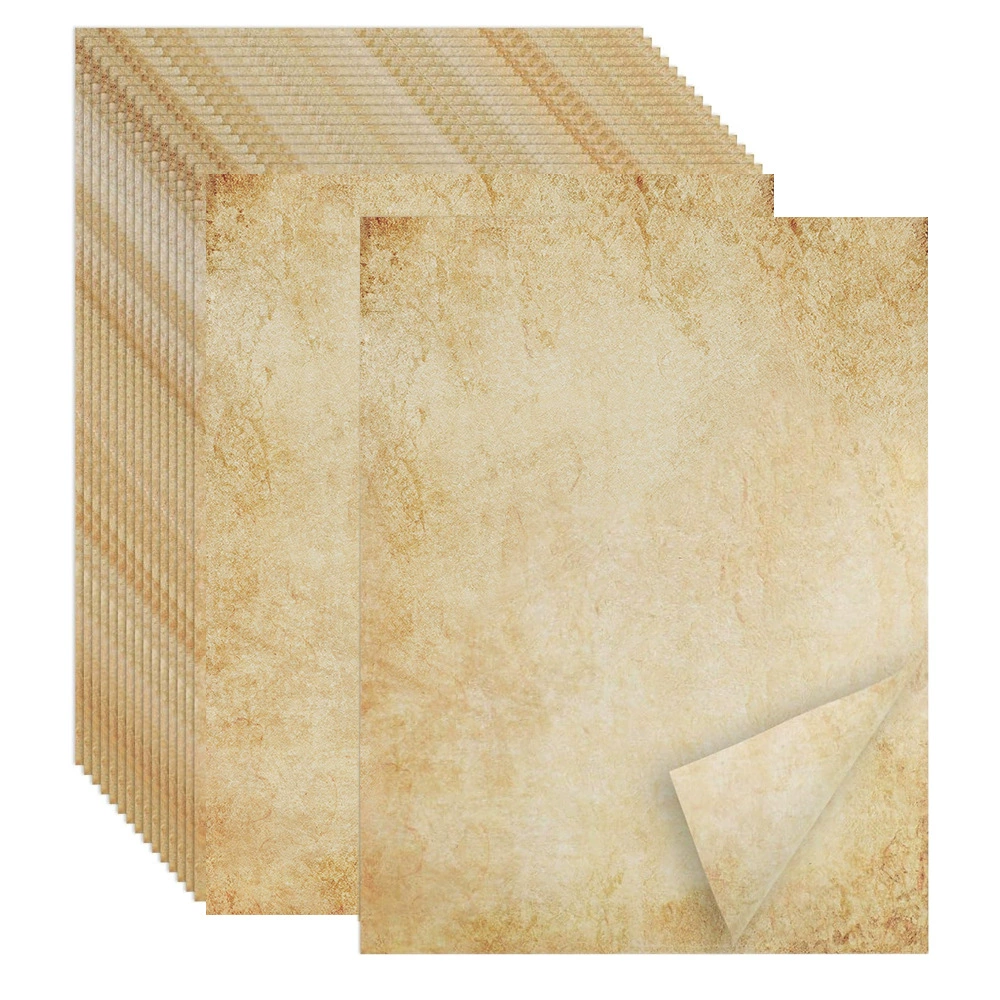 Амазонка ретро материал бумага для печати 60 листов пустой A4 двухсторонний канцелярский бланк для письма DIY ручной счет декоративная канцелярская бумага