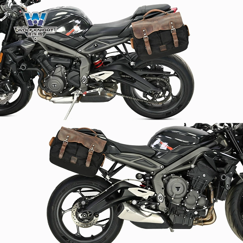 Подходит для Triumph Street Triple 765 — боковая сумка с быстросъёмом, ретро боковой кофр, модифицированная сумка для шлема