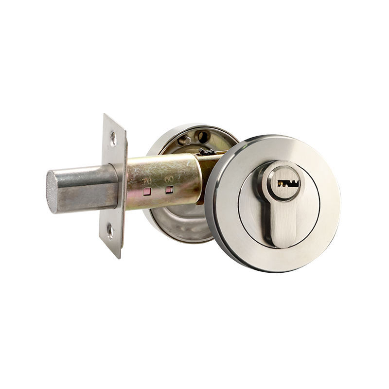 Cerradura de puerta invisible antirrobo de aleación de zinc personalizada cerradura de bloqueo redonda cerradura de puerta auxiliar cerradura interior cerradura de cabeza plana unilateral