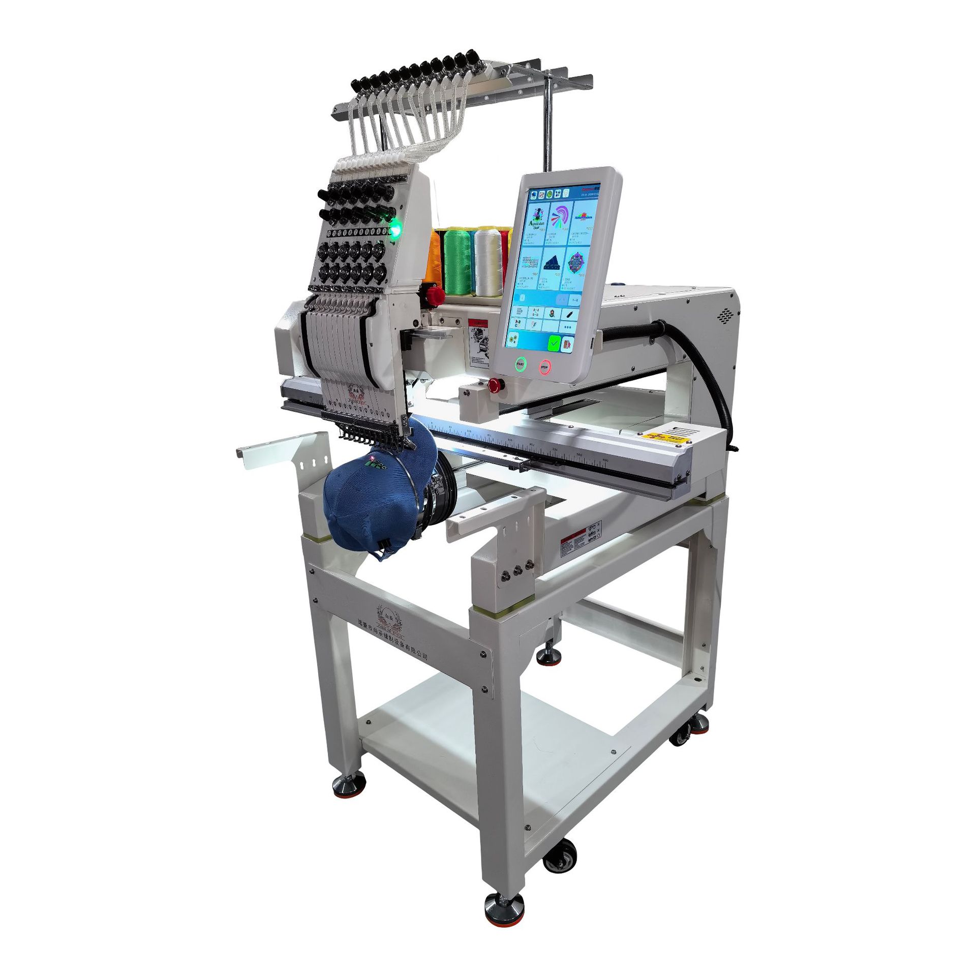 Fabricante de suministro de máquina de bordado de computadora de cabeza única automática multifuncional a gran escala máquina de bordado plano comercial bordado Shang Chen muestra