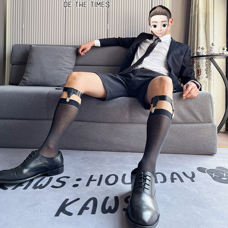 Men's Dress Business Stockings Japanese-style Ultra-thin Silky Breathable Sexy Men's Casual Light Luxury Shallow Socks