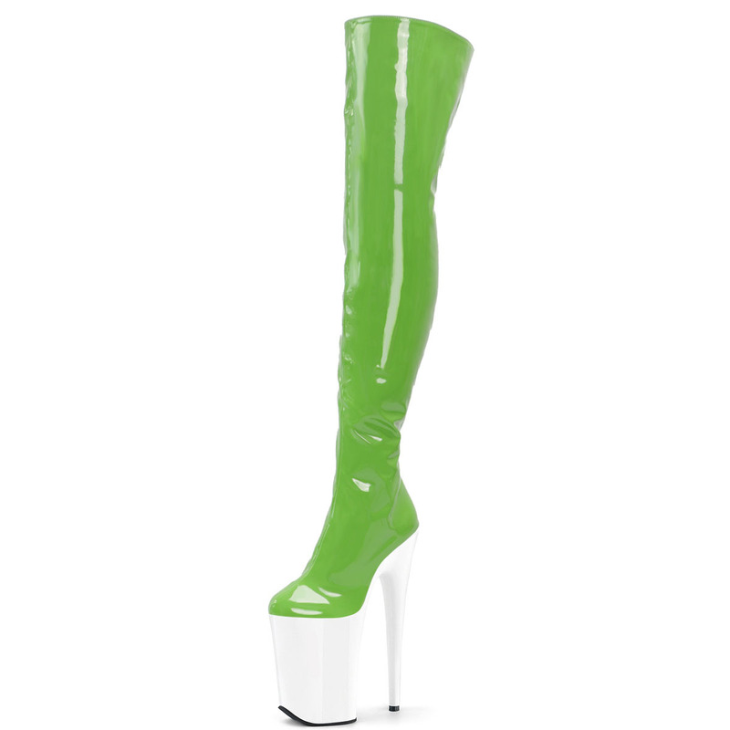 Ultra-High Heels 23cm 9inch Over-The-Knee Boots in Various Colors, Large Sizes, for Pole Dancing, Dancing, Modeling, and Catwalk Shows in European and American Style Ultra-High Heels 23cm 9inch Over-The-Knee Boots in Various Colors, Large Sizes, for Pole Dancing, Dancing, Modeling, and Catwalk Shows in European and American Style
